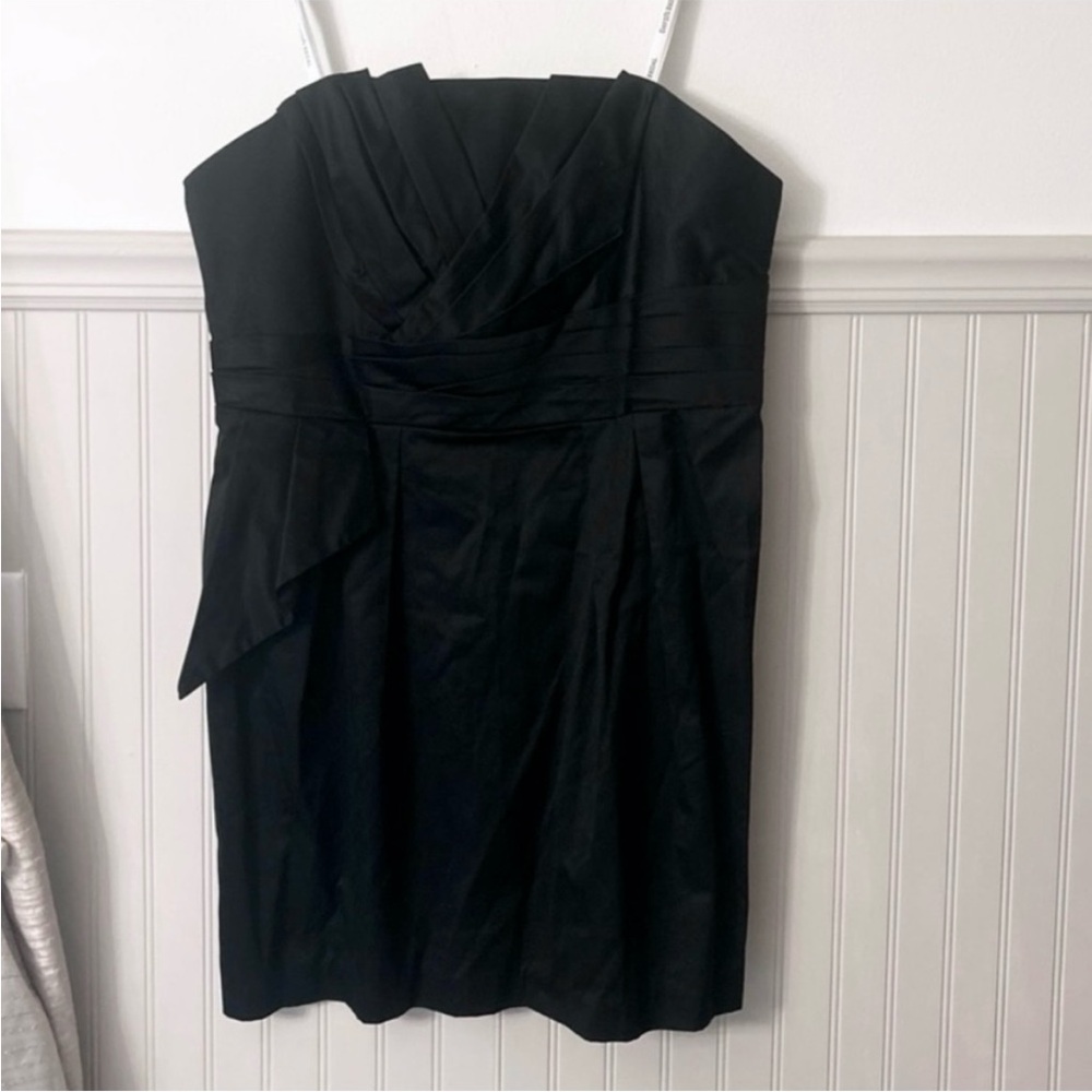 ⭐️ NEW David's Bridal Black Strapless Dress Size 18 Bridesmaid